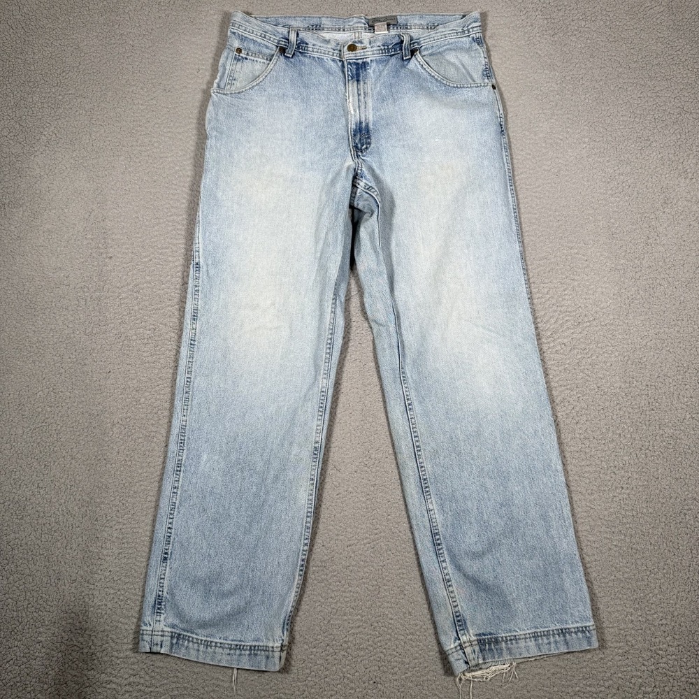 Eddie Bauer Jeans Mens 36x32 Blue Vintage Straight 5 Pocket Denim Casual Preppy